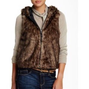 Fur Hooded Vest